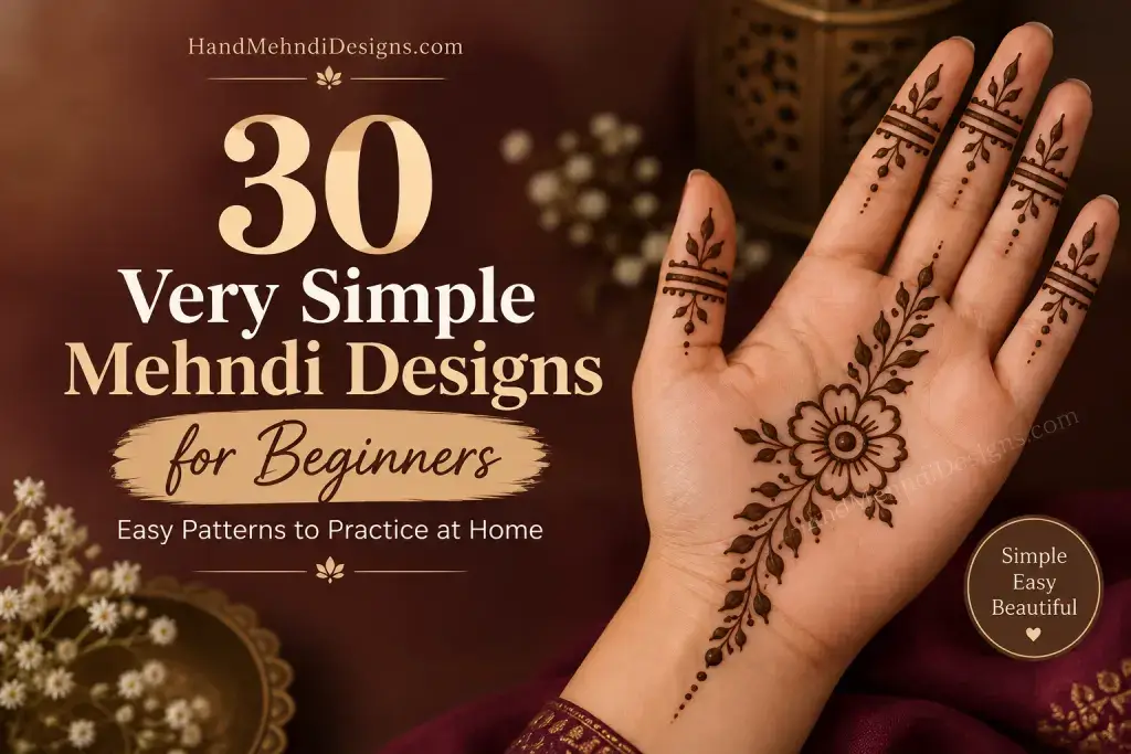 30 very simple mehndi designs for beginners